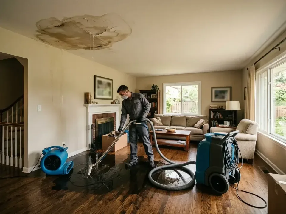attic-pipe-burst-ceiling-drip-008 — frequently asked questions, Water Damage Restoration & Carpet Care in Plymouth, MI